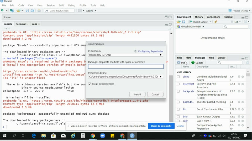 Instalar R, RStudio y Rcmdr en Windows